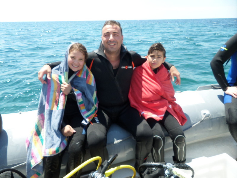 Salvatore con Mattia e Chiara