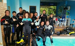 PADI IDC Candidates Thailand Italian Peopel