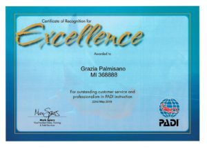 Grazia Palmisano PADI Gold Course Director ed Elite Instructor 300
