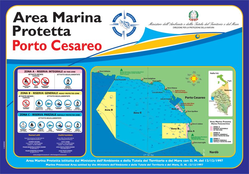 Orca Diving Center mappa area marina protetta di porto cesareo