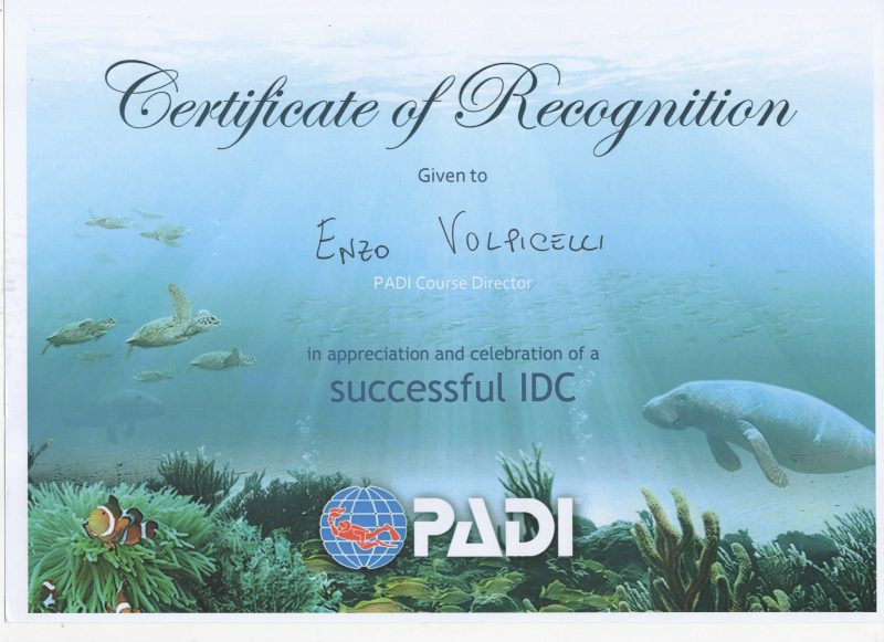 Certificate of recognition May 2025 Puglia
